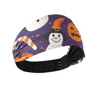 Spooky Season Pupazzo di neve Halloween antiscivolo fasce morbide per le donne Fasce elastiche sudate per calcio basket ciclismo sport atletici