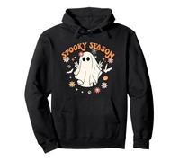 Spooky Season Retro Halloween Party Funny Cute Ghost Zucca Felpa con Cappuccio