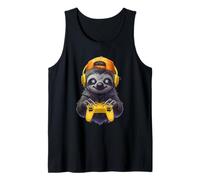 Spooky Season Zombie Sloth Gamer Video Gaming Boys Kids Canotta