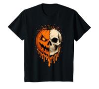 Spooky Skull Zucca Basket Fusion Halloween Ragazzi Giovani Maglietta