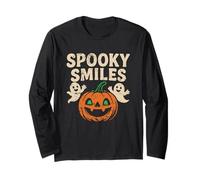 Spooky Smiles Zucca e Fantasmi Maglia a Manica