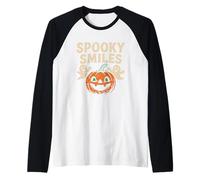 Spooky Smiles Zucca e Fantasmi Maglia con Maniche Raglan