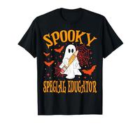Spooky Special Educator Fantasma Divertente Halloween Scuola Donne Maglietta