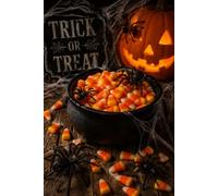 Spooky Spiders & Candy Corn Notebook: Halloween Lined Journal | 6 x 9 Inch | 100 Lined Pages: A Fun and Festive Halloween Writing Notebook for Notes, Lists, Journaling, School, and Work