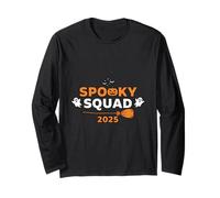 Spooky Squad 2025 Divertenti Vibrazioni di Halloween per Gli Amanti dei Fantasmi Maglia a Manica