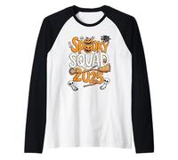 Spooky Squad 2025 Divertenti Vibrazioni di Halloween per Gli Amanti dei Fantasmi Maglia con Maniche Raglan