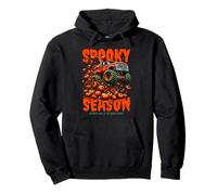 Spooky Stagione Monster Truck Halloween Design Bambini Felpa con Cappuccio