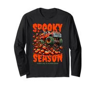 Spooky Stagione Monster Truck Halloween Design Bambini Maglia a Manica