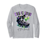 Spooky Summer Ghoul RIP Skeleton Beach Coffin Floaty Donne Maglia a Manica