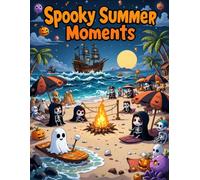Spooky Summer Moments Coloring Book: A Fun and Lightly Spooky Coloring Book for Kids and Adults - Featuring Ghosts at the Beach, Haunted Ice Cream, Silly Skeletons, and More