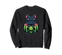 Spooky Summer Watermelon Jack O Lantern Kawaii Cat Felpa