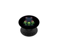 Spooky Summer Watermelon Jack O Lantern Kawaii Cat PopSockets PopGrip Adesivo