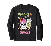 Spooky Sweet Shirt Skull Mug Candy Mais Zucca Drink Maglia a Manica