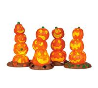 Spooky Town Lemax Pumpkin Stack B/O 4 pezzi