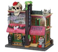 Spooky Town Lemax - The Skull And Rose Tattoo Studio, B/o (4.5v)