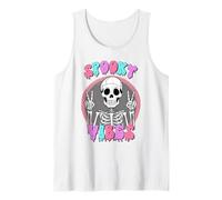 Spooky Vibes Camicia Scheletro Segno della Pace Colori Pastello Canotta