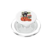 Spooky Vibes Halloween Black Cat Pumpkin Jack O Lantern PopSockets PopGrip per MagSafe