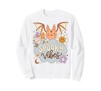 Spooky Vibes Halloween Cute Retro Bat Felpa