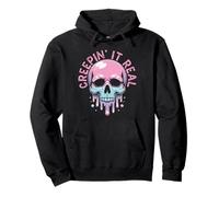Spooky Vibes Teschio Pastello Horror Gotico Carino Regalo Felpa con Cappuccio