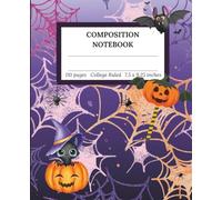 Spooky Web Composition Book: 110pgs - Cute Aesthetic Lined Notebook Journal for Girls, Boys, Kids, Teens and Student | Back to School, Home, Work and College