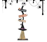 Spooky Witch Broom Sign - Porch Decor Broom | Halloween Theme Festive Party Supplies | Home Outdoor Holiday Yard And Lawn Decoration for Garden por- Living Room Bedroom Atmosphere Farmhouse Use