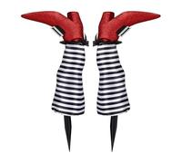 Spooky Witch Legs - Pali da giardino riutilizzabili capovolti con materiale resistente alle intemperie, facili da installare, oggetti di scena per scherzi di Halloween e decorazioni per esterni, per