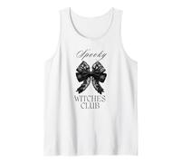 Spooky Witches Club - Fiocco in Pizzo Nero, Stile Halloween Canotta