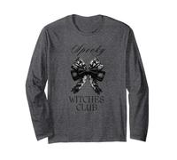 Spooky Witches Club - Fiocco in Pizzo Nero, Stile Halloween Maglia a Manica