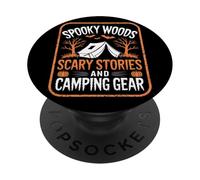 Spooky Woods Storie spaventose Camper Escursionista Halloween Campeggio PopSockets PopGrip Adesivo