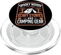 Spooky Woods Storie spaventose Camper Escursionista Halloween Campeggio PopSockets PopGrip per MagSafe