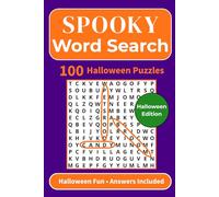Spooky Word Search: 100 Halloween Puzzles: Fun Halloween Word Search Book with Creepy & Festive Puzzles for Adults and Teens