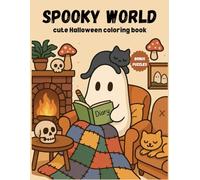 Spooky World: A Cute & Cozy Halloween Coloring Book with Bonus Puzzles for Kids, Teens & Adults, Trick or Treat Your Imagination - Color & Puzzle Through a Spooky Cute World
