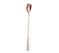Spoon A Barre - Agitazione Caffè In Acciaio Inossidabile, Utensile Di Miscelazione Durevole Con Testa Quadrata | Cucchiaio Per Bevande Da Cocktail, Strumento Da Tè Freddo Manico, Accessorio Per La Cuc
