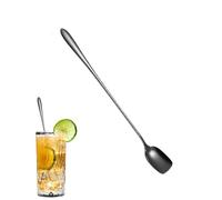 Spoon A Barre - Agitazione Caffè In Acciaio Inossidabile, Utensile Di Miscelazione Durevole Con Testa Quadrata | Cucchiaio Per Bevande Da Cocktail, Strumento Da Tè Freddo Manico, Accessorio Per La Cuc