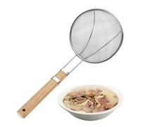 Spoon Filtro Olio - Casization In Mesh, Scubetto Di Cottura | Scoop In Maglia Fine In Acciaio Inox Con Manico In Legno, Cucchiaio Sgrassante Per Salsa, Grasso, Rimozione
