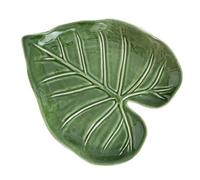 Spoon Holder - 14.5x12.5x2cm Ceramic Heat Resistant Modern | Kitchen Spoon Rest Stove Utensil Holder For Home Farmhouse Restaurant Counter Cooking Tool Spatula Ladle | Leaf Shaped Design Cute Green De