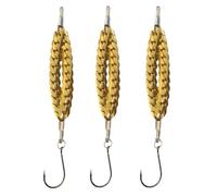 Spoon Lures 3 Pieces - Sinking Hard Metal Bait With Hook Crappie | Spoon Lures | 3 Pieces Sinking Hard Metal Bait With Hook | Chain Design Bass Lures | For Bank Trolling Casting Carp Catfish