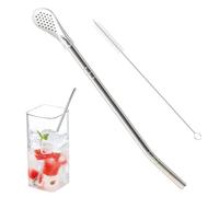 Spoons Di Cannucce In Acciaio Inossidabile -Straws Spoon | Straw In Acciaio Inossidabile | Riutilizzabile Cuscinetto Di Pulizia Della Paglia Multifunzionale | Pistette Da Bere Che Bevono | Bere Cannuc