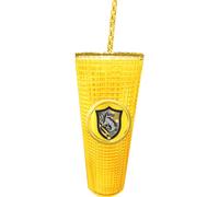 Spoontiques - Bicchiere di Harry Potter Diamond - Tazza testurizzata con cannuccia - Doppia parete isolata e senza BPA - 20 oz - Tassorosso