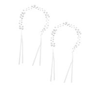 sporful 2 eleganti accessori per capelli da sposa con perle per matrimoni, set di fasce per foto e momenti speciali