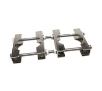 sporful Doppio supporto per asta antenna in ferro con morsetto per tubo staffa di fissaggio per ombrello, TV, prosciutto, bandiera, posto, esterno