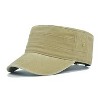 Sporgard Cappellino da baseball militare con parte superiore piatta, regolabile, tattico, per uomini e donne, Cachi, Medium