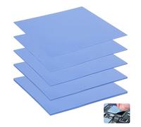 Sporgo 10 cuscinetti termici: 100 x 100 x 0,5/1/1,5/2/3 mm, termoconduttore in silicone resistente alle alte temperature, riutilizzabili, set di cuscinetti termici per CPU, GPU, SSD, PC, laptop