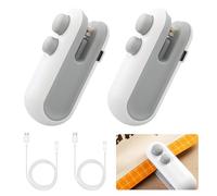 Sporgo 2 mini saldatrice a pellicola: ricaricabile 2 in 1, chiusura a sacchetto, mini sacchetto sigillante con taglierino, dispositivo di chiusura a mano per sacchetti di plastica, sacchetti per