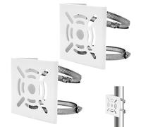 Sporgo 2 supporti per asta: clip per telecamera di sorveglianza con 2 passanti regolabili, supporto per tubo per fotocamera, supporto per fotocamera CCTV e luci da palco (nessuna fotocamera)