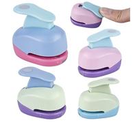 Sporgo 4 punzonatrici per carta: set di fustellatrici a forma di carta, mini fustellatrici rotonde per regali, fai da te, scrapbooking, foto, biglietti di auguri (9 mm, 16 mm, 25 mm, 38 mm)