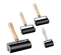 Sporgo 4 rotoli di gomma: 3 misure, rotolo di gomma, stampa linoleica, rullo di colore, rullo di gomma, per blocchi di inchiostro, stampa, timbri, carta da parati, artigianato (3,5 cm/6 cm/10 cm)