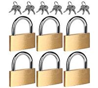 Sporgo 6 lucchetti con chiave: serratura da 30 mm in ottone con 18 chiavi impermeabile, lucchetto resistente alle intemperie per cassette degli attrezzi, armadietti per palestra, valigie, armadietti,