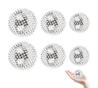 Sporgo 6 palline da massaggio magnetiche: palline magnetiche per agopressione, pallina antistress, punta delle dita, diametro 32 mm, 47 mm, 56 mm, set di sfere per agopressione per sollievo dallo