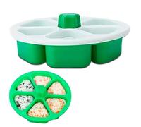 Sporgo Forma triangolare Onigiri 6 in 1 forma sushi grande capacità Onigiri Maker, stampo sushi Onigiri Bento Maker, set di stampi Onigiri per fiocchi di alghe, foglie di alghe, verdure fresche